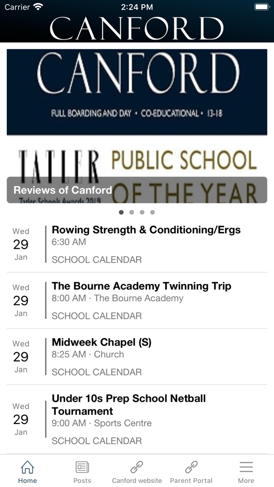 #3. Canford School App (iOS) By: finalsite
