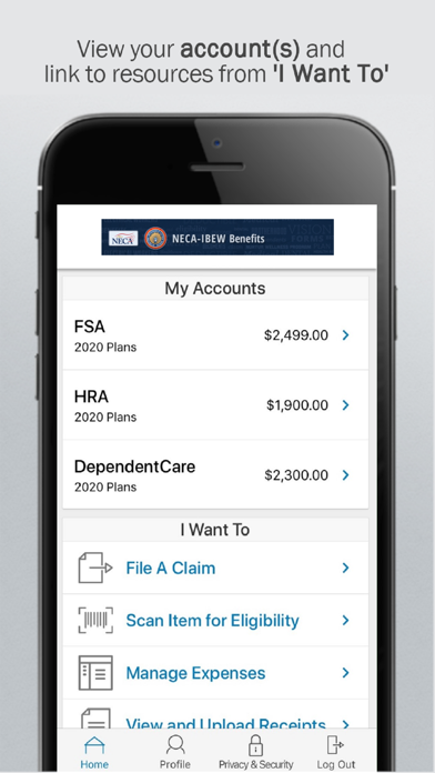 NECA IBEW HRA Benefits Screenshot