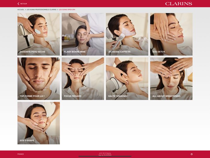 Clarins Spa Product Library