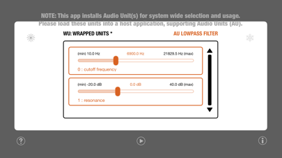 Screenshot #2 pour WU: AULowPassFilter