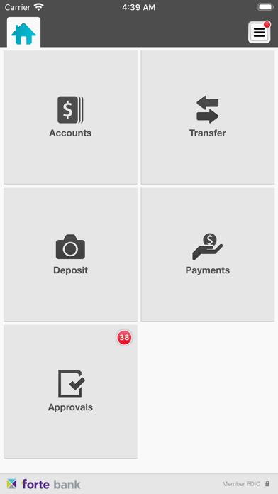 Forte Bank Biz Mobile Banking Screenshot