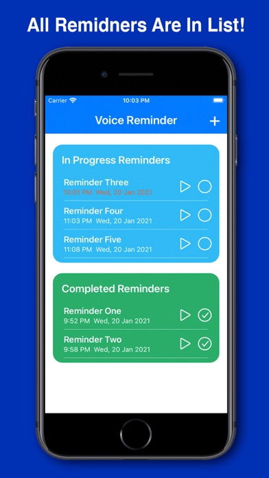 Best Voice Reminder & Alarm Screenshot