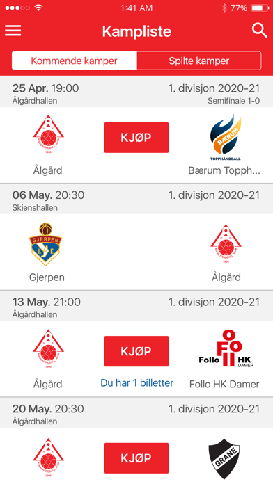 Ålgård håndball Screenshot