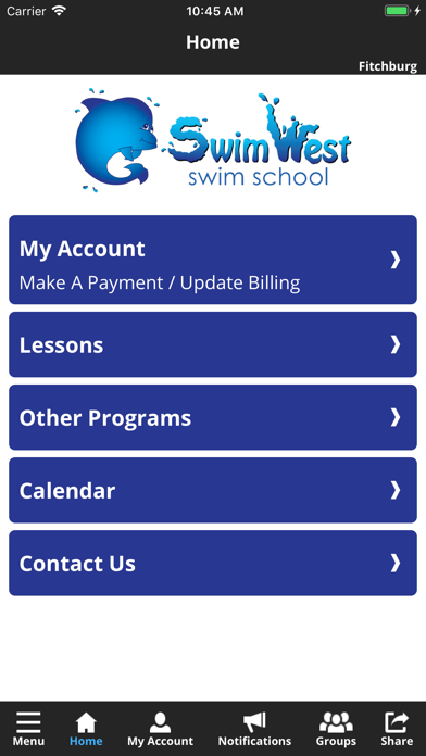 SwimWest Swim School Screenshot