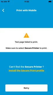 hp jetadvantage secure print iphone screenshot 3