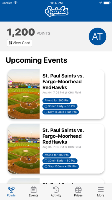 Saints Baseball Screenshot