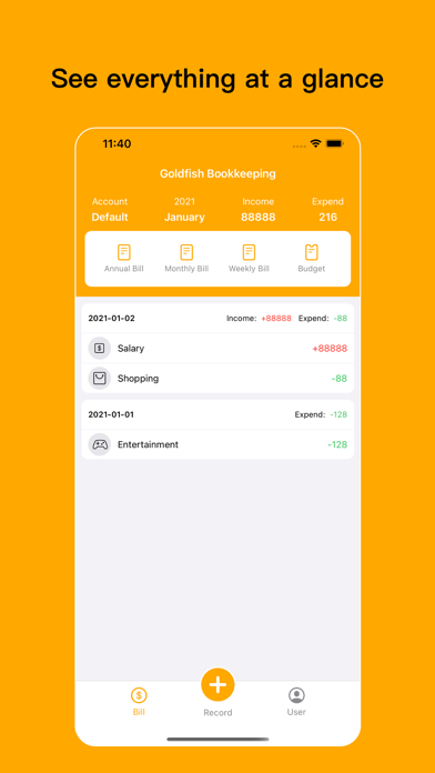 Goldfish Bookkeeping Screenshot