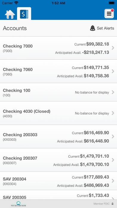 The Milford Bank Business Screenshot