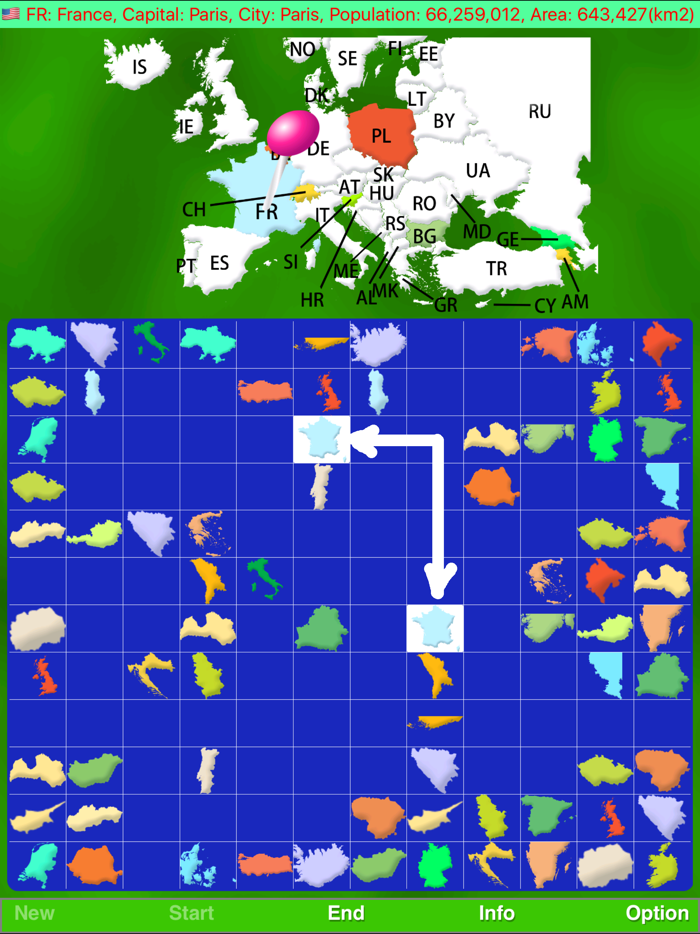 Map Solitaire - Europe