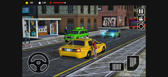 Crazy Taxi Jeep Driving Games