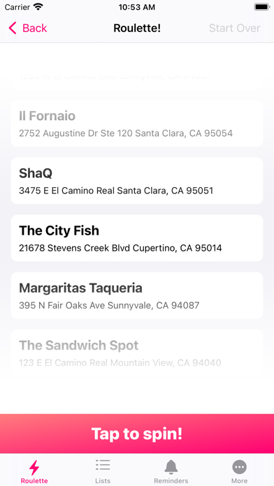 Restaurant Roulette!! Screenshot