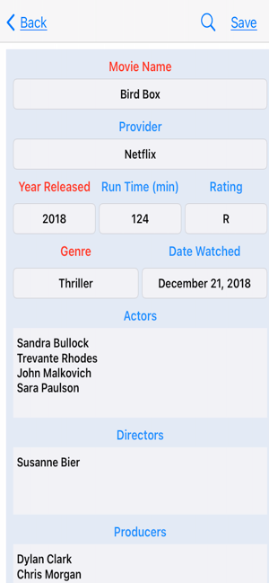 Movies I Have Watched Screenshot