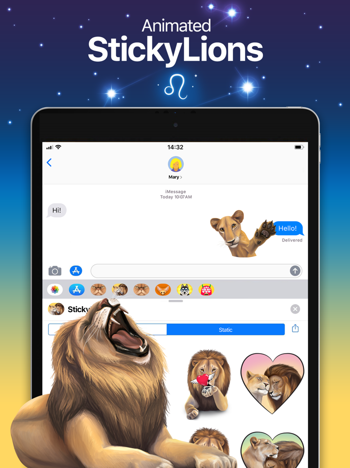 Lion stickers