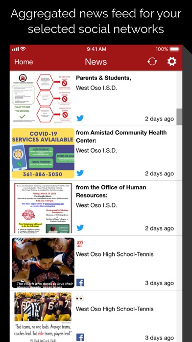 West Oso ISD Screenshot
