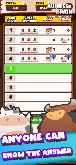 Game screenshot Number Brain : Bulls & Cows apk