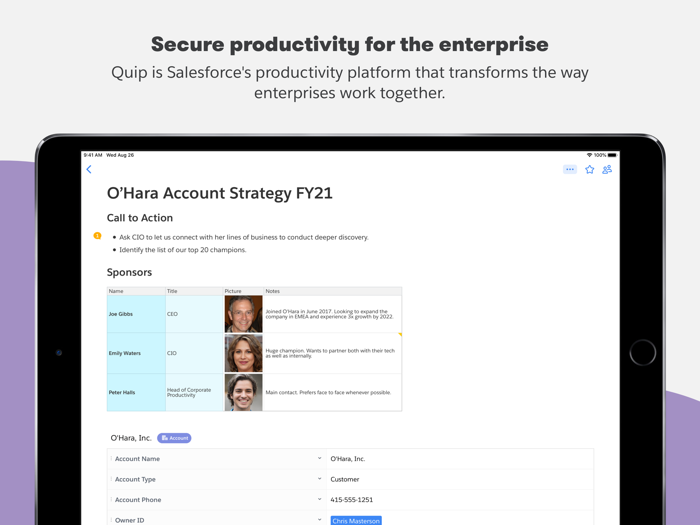 Quip - Docs Chat Sheets