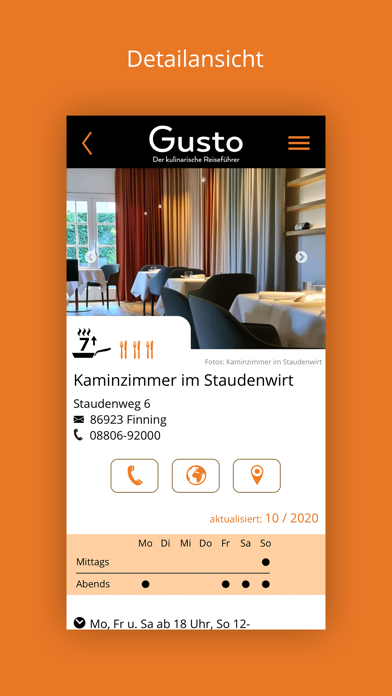 Gusto - Restaurantführer Screenshot