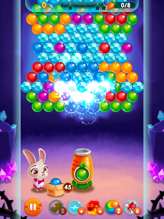 Bubble shooter gem puzzle pop game - Level 1,2,3,4,5,6,7,8,9,10