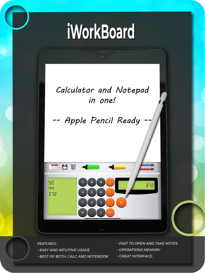#3. iWorkBoard - Calc & Whiteboard (iOS) Podle: Rodrigo Belloso