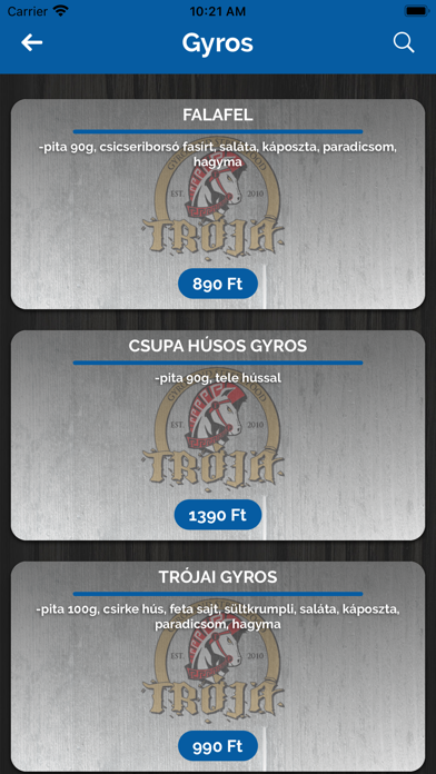 Trója Gyros Screenshot