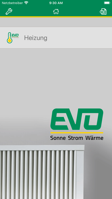 EVO Elektroheizungen Screenshot