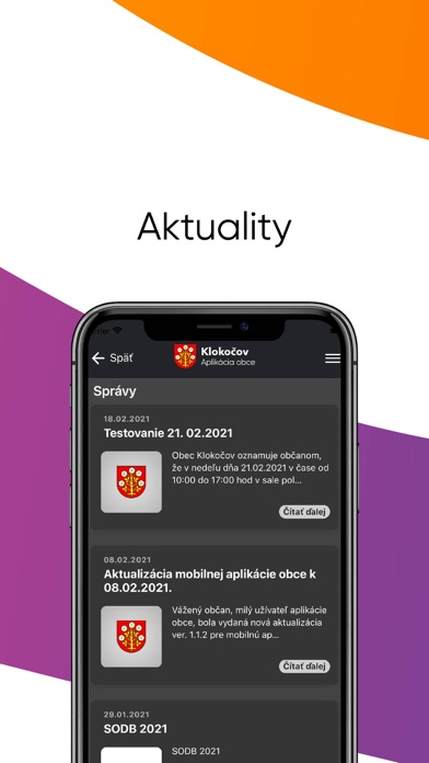 Obec Klokočov Screenshot