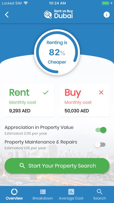 Rent vs Buy in Dubai Screenshot