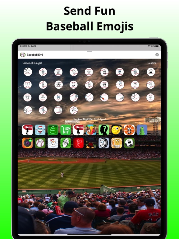 Screenshot #4 pour Home Run Baseball MLB Emojis
