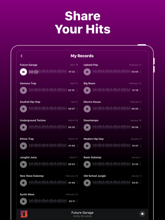 Groovepad Music Beat Maker By Easybrain Ios United Kingdom Searchman App Data Information - roblox audio library bloodstream lyrics