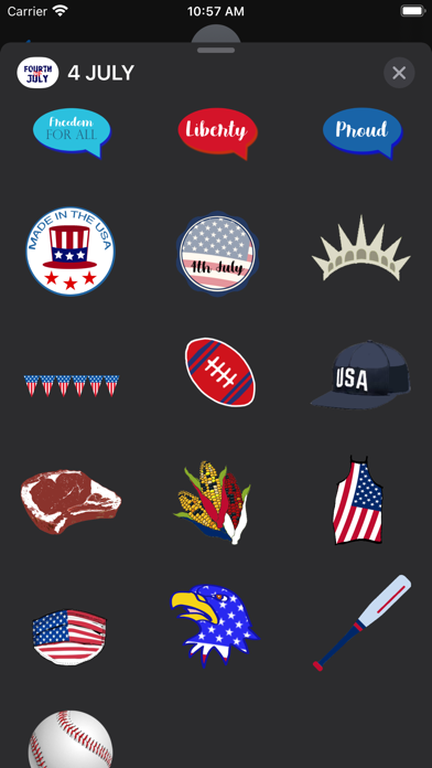 USA JULY 4 Sticker Pack Screenshot