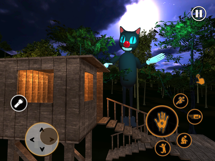 Cartoon Cat Scary Forest Game