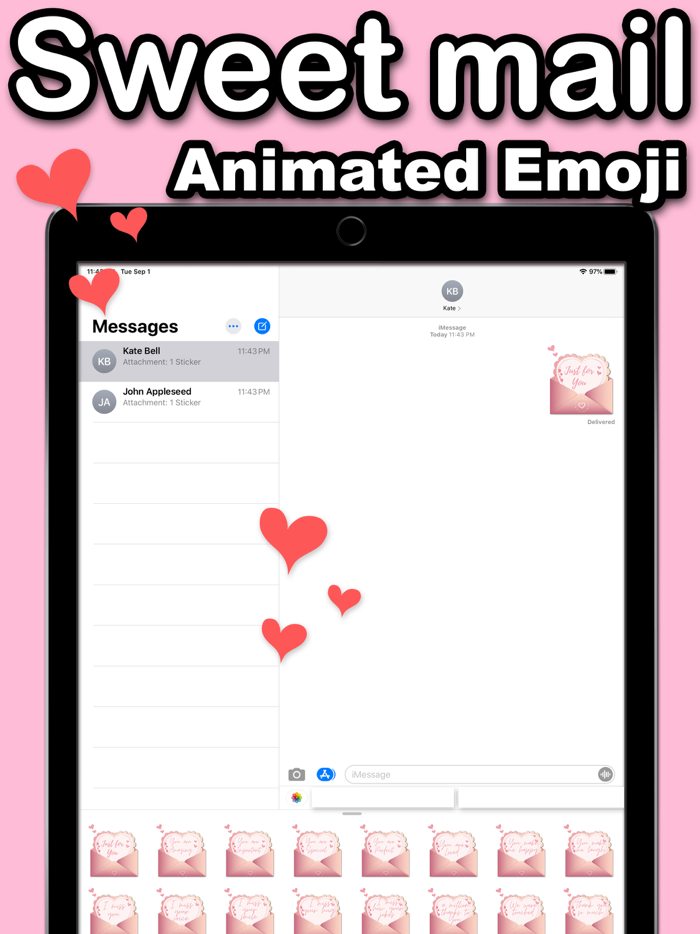 Sweet mail animated emoji