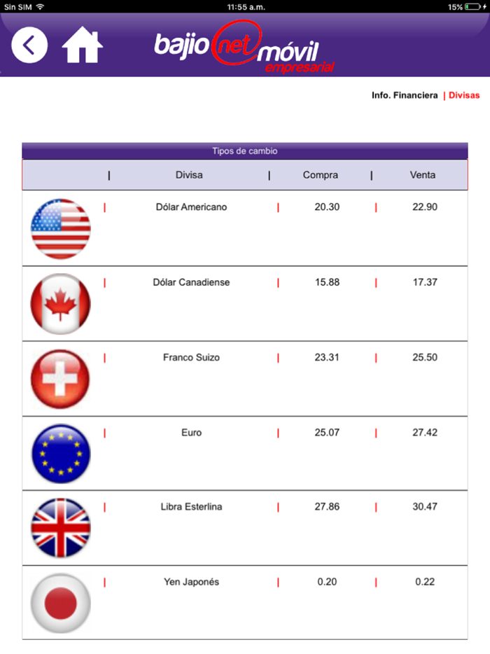 Bajionet Móvil Empresarial