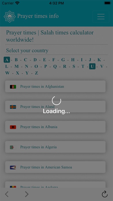 Prayer Times Worldwide Screenshot