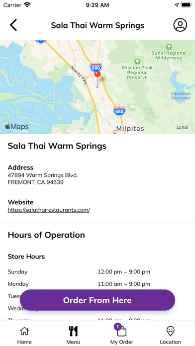 Sala Thai Restaurant Screenshot