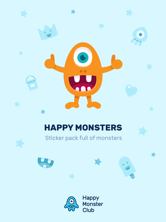 Screenshot #4 pour Happy Monster stickers