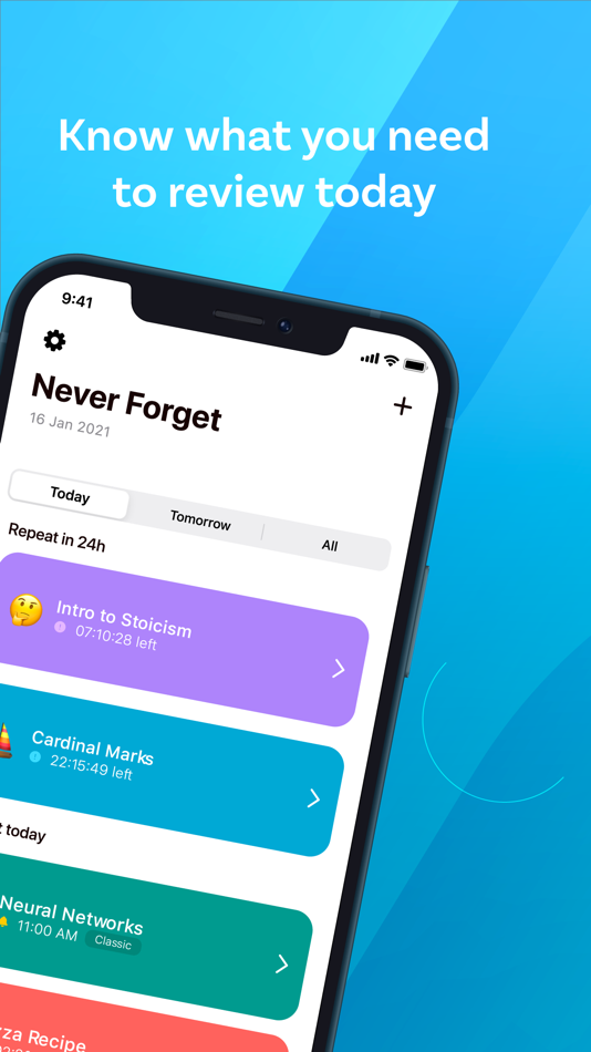 #2. Never Forget - Spaced Reminder (iOS) 由: Titans Boost