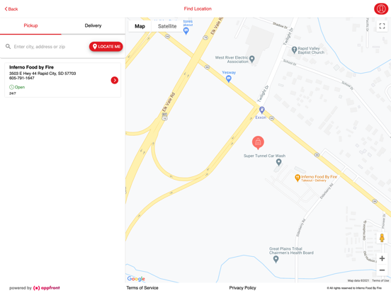 Inferno Food by Fire iPad screenshot 2 - Food & Drink app