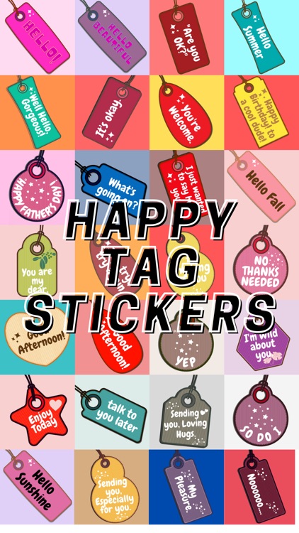 Happy Tag Stickers By Kek Teck Heng<script async src=