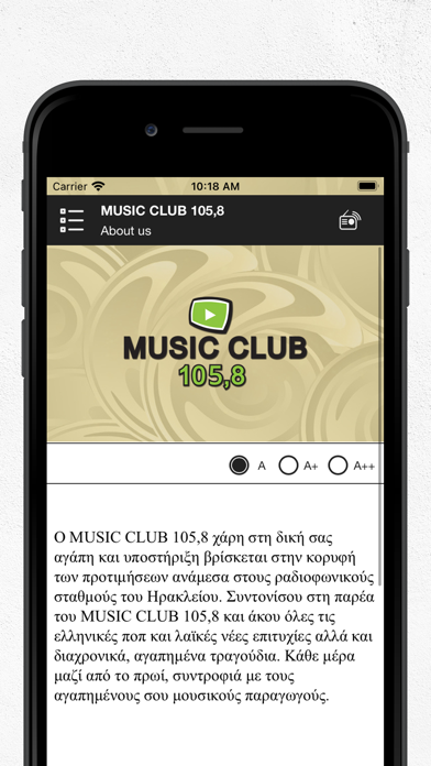 MUSIC CLUB 105,8 Screenshot