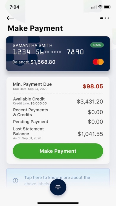 SmartHealth PayCard Screenshot