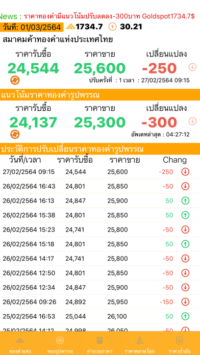 ราคาทองวันนี้ goldspot Screenshot