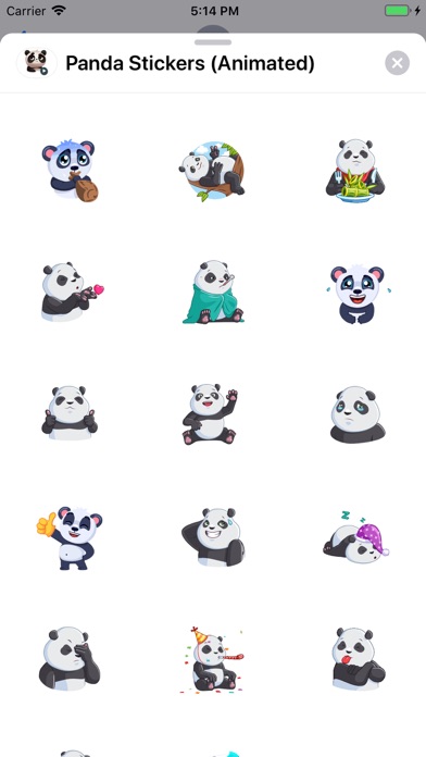 Panda Stickers (Animated)のおすすめ画像3