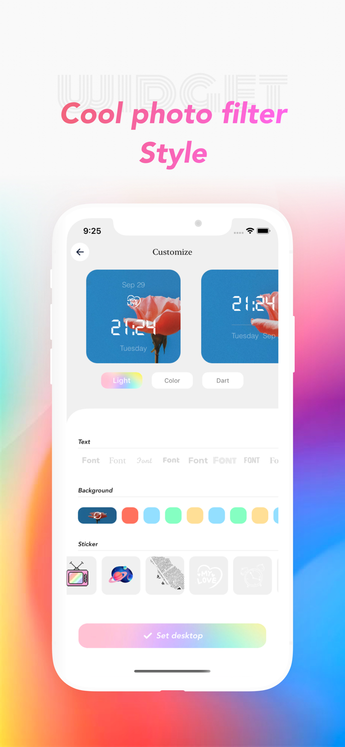 Color Clock Widget-Home Screen