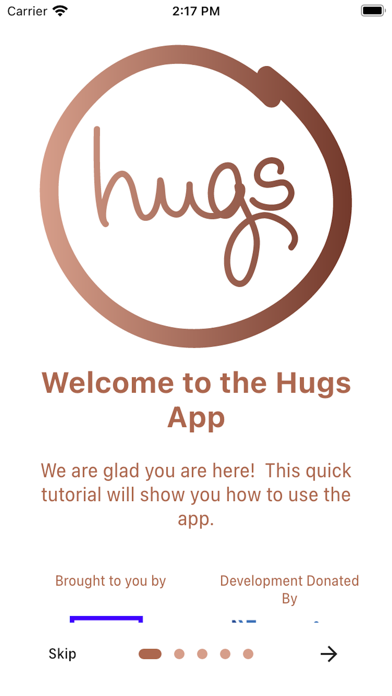 Hugs App Screenshot