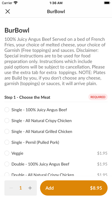 BurBowl Restaurant Screenshot