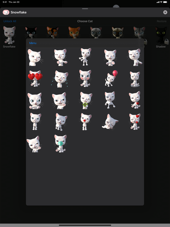3D Animated Cat Emoji Stickers