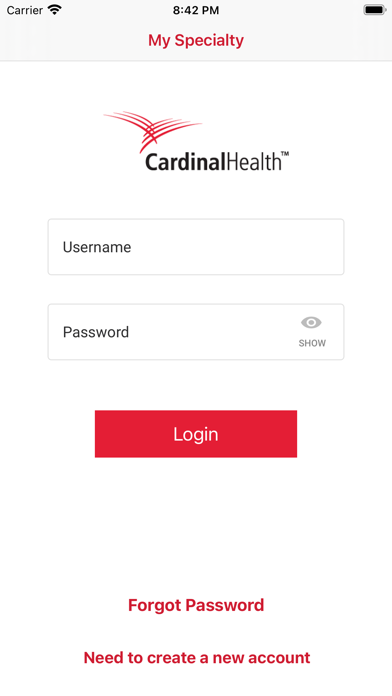My Specialty App Screenshot