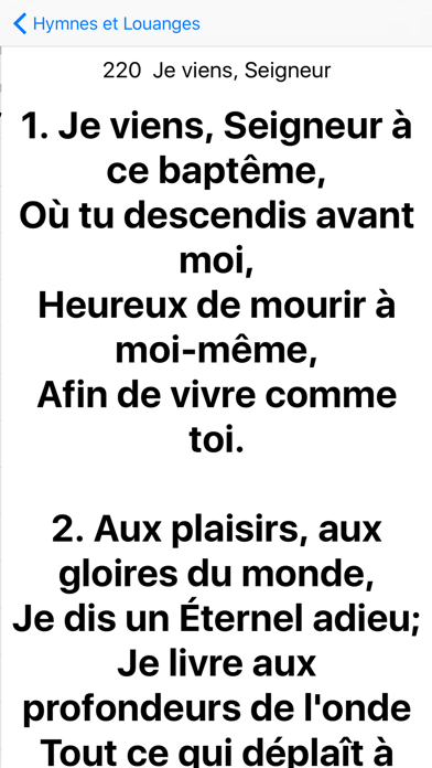 Screenshot #3 pour Hymnes et Louanges Adventiste
