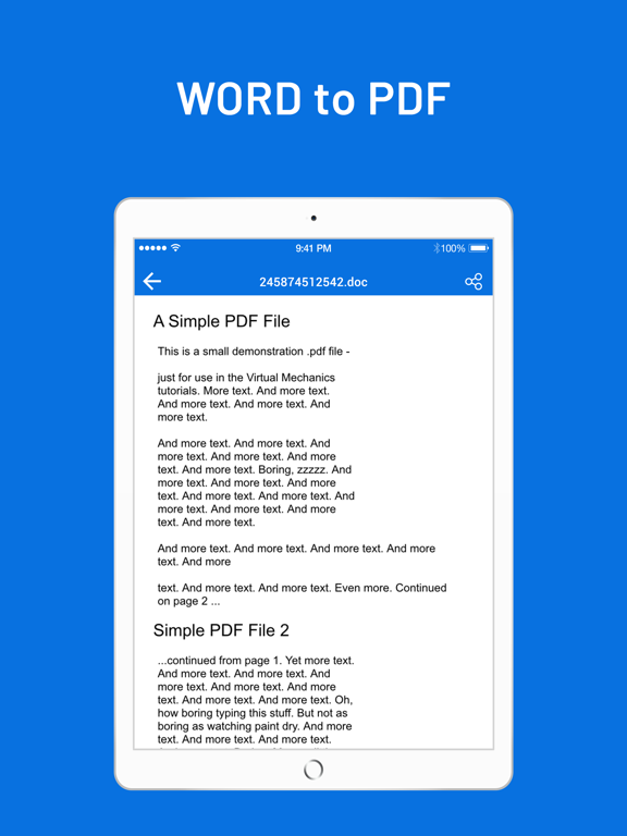 Word To PDF Converter & Reader iPad screenshot 4 - Utilities app